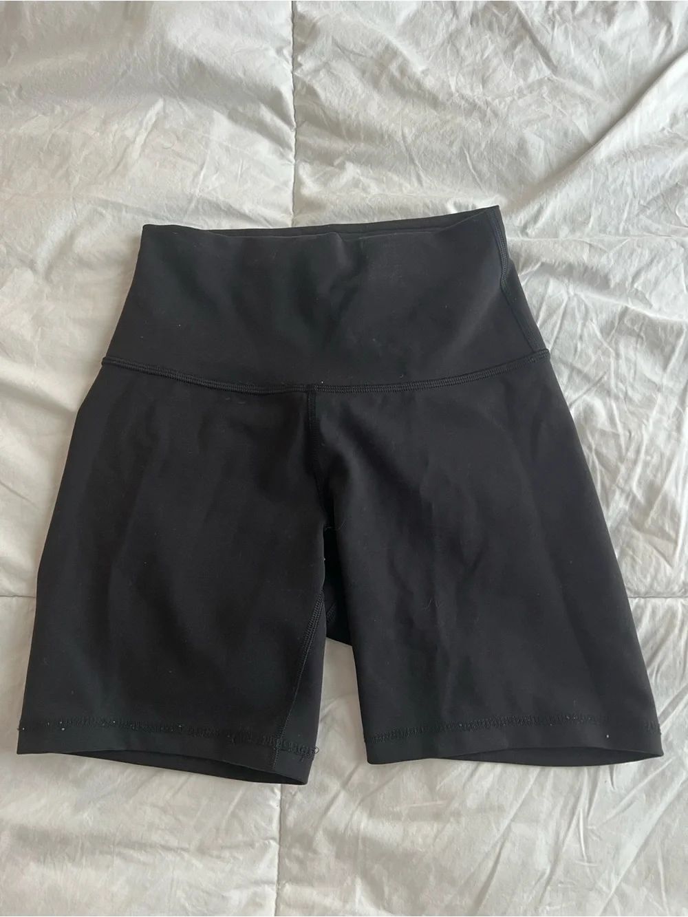 High-Waist Black Women’s Bike Shorts (WUNDER TRAINS 6 IN)